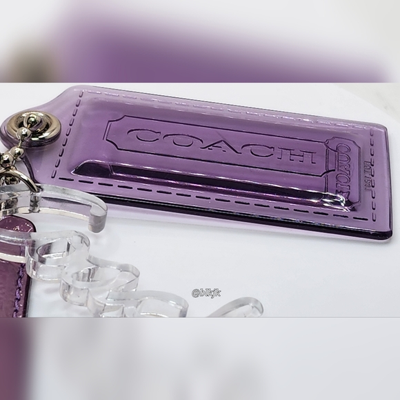 Coach Poppy Three Hangtag/Charm Set *Purple/Silver* EUC - Picture 11 of 13